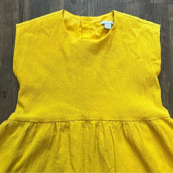 COS Girls Short Sleeves Round Neck Yellow Dress Size 2 - Picture 6 of 9